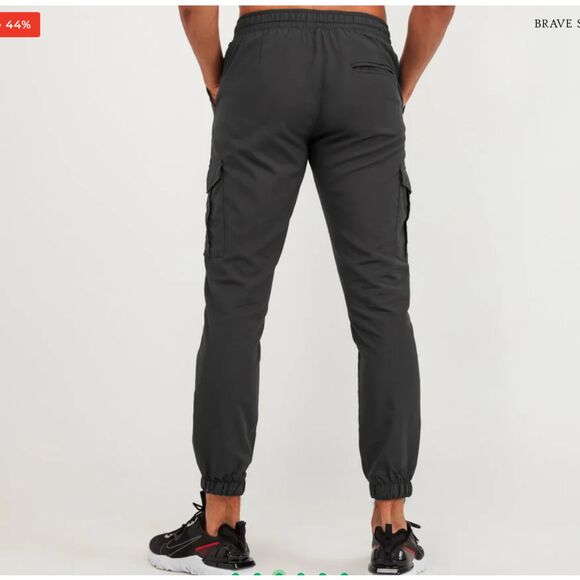 Brave Soul Cargo Cuff Pant dark grey - Picture 4 of 5